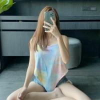 ราคา สายเดี่ยวมัดย้อม ผูกโบว์หลัง สีพาสเทล (6067067089)