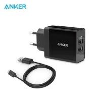 ราคา Anker PowerPort Wall Charger 2 & 3ft/0.9m Micro USB - B2021 (20076895471)