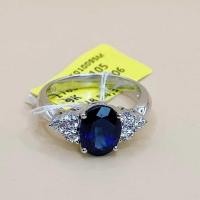 ราคา แหวนไพลินแท้ เพชรCZทอง9k (23863977044)