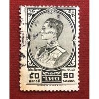 ราคา แสตมป์รัชกาลที่9 ชุดที่3 พิมพ์อังกฤษ ปี1963 ราคา 50 สต. ปรุชิดขอบบน (13971852436)