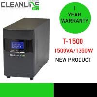 ราคา UPS เครื่องสำรองไฟ CLEANLINE T-1500 1500VA/1350W เครื่องใหม่แกะกล่อง รับประกัน 1 ปี ❌กดสั่งครั้งละ 1 เครื่อง❌ (16383747672)