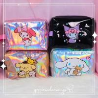 ราคา Sanrio โฮโลแกรมกระเป๋าสตางค์เครื่องสําอางกระเป๋าอเนกประสงค์ขนาดใหญ่กระเป๋าแต่งหน้ากระเป๋าถือสบู่ Travel Melody Cinnamoroll Pompurin Kuromi (43405708121)