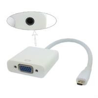 ราคา อะแดปเตอร์แปลง Micro HDMI เป็น VGA พร้อมพอร์ตเสียง - สีขาว Y2021 (24187468719)