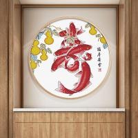 ราคา KS อายุยืนและสุขภาพ11กะรัตไม่มีเย็บปักถักร้อยเต็มรูปแบบที่เรียบง่ายทันสมัยปักครอสติงานศิลปะตกแต่งผนัง72x72ซม (51302217021)