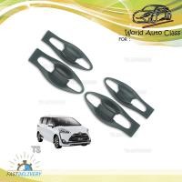 ราคา เบ้าปีก 4ประตู เบ้า เบ้ากันรอย เบ้ารองมือ เบ้ามือเปิด เบ้าเปิดประตู Toyota Toyota Sienta 2017-2018 ดำด้าน จำนวน 8 ชิ้น (8215900356)