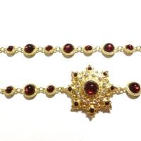 ราคา สังวาลย์ทองประดับทับทิม สังวาลย์ เครื่องประดับ ชุดไทย (1065313417)