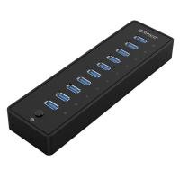 ราคา Orico High Speed USB 3.0 Hub 10-Ports Black (P10-U3) ของแท้ การรับประกัน 2 ปี (10982028714)