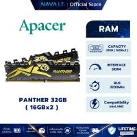 ราคา APACER PANTHER RAM แรม 32GB (16GBx2) DDR4/3200 WARRANTY LIFETIME (44077520970)