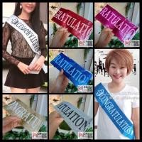 ราคา (1 เส้น) สายสะพายกากเพชร congratulations สายสะพายนางงาม รับปริญญา แสดงความยินดี m24 (18660026147)