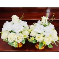 ราคา พานดอกกุหลาบ สีขาว ( พานดอกไม้ พานดอกกุหลาบสีขาว พร้อมดอกแซม พร้อมใบแซม ดอกกุหลาบสีขาวสวยๆๆ ดอกแน่นมาก พานใหญ่ (50800825622)