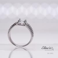 ราคา ER-3401 Elise's แหวนเพชรCZ เกรดพรีเมี่ยม หน้าเพชร 70 สต พร้อมเพชรข้าง เล่นไฟสุดๆ งานเกาหลีแท้ (9855262719)
