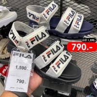 ราคา ♥ของมาเพิ่มจ้า♥ (ราคาป้าย 1,590) FILA Stunt sb รองเท้าแตะผู้หญิง Size.37/3.5cm สีขาว-ดำ (9050498169)