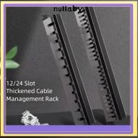 ราคา NULLABY 19 นิ้ว Server Rack ที่เก็บสายไฟ, แนวนอน Mount 1U Cable Management, พร้อมฝาปิดกันฝุ่น 12/24 Slot Cable Management Rack Internet Cafe สายไฟ (40528797027)