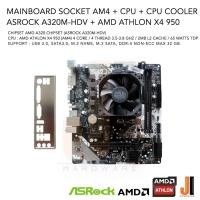 ราคา ชุดสุดคุ้ม CPU Cooler + Mainboard Asrock A320M-HDV AM4 + CPU AMD Athlon X4 950 (สินค้ามือสองสภาพดีมีการรับประกัน) (15707913343)