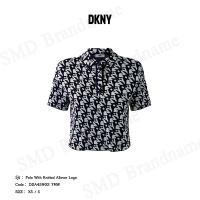 ราคา DKNY เสื้อโปโลผู้หญิง รุ่น Polo With Knitted Allover Logo Code: D2A4S902 7MW (26374755524)