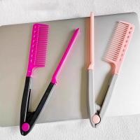 ราคา Styling Comb Straight Hair Comb Household Curled Hair V-shaped Clip Style Hairdressing Comb (41610829269)