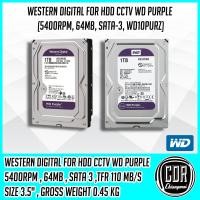 ราคา ฮาร์ดดิสก์ WD Purple 1TB 3.5" HDD CCTV 5400 RPM - WD10PURZ (สีม่วง) เหมาะสำหรับ CCTV (รับประกัน 3 ปี BY SYNNEX) (23327397712)