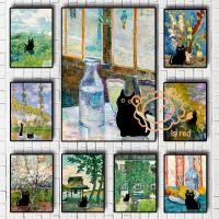 ราคา โปสเตอร์แมวดําตลก ภาพสีน้ํามันคลาสสิกและผลงานชิ้นเอก การพิมพ์ผ้าใบ บ้าน ห้อง ศิลปะ ตกแต่งผนัง ภาพวาดไร้กรอบ (29486249455)