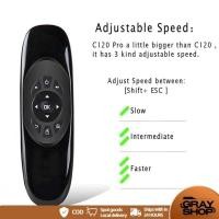 ราคา C120 Air Mouse พร้อมคีย์บอร์ด Gyroscope Mini Remote สําหรับกล่องทีวี PC แล็ปท็อปแบบพกพาไร้สาย Air Mouse (43359409680)