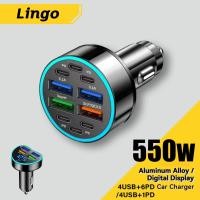 ราคา การขยาย10พอร์ต 4USB 6PD TypeC 3.1A ที่ชาร์จในรถ ที่ชาร์จเสียบที่จุดบุหรี่ อะแดปเตอร์ DC12V-24V USB Quick charger (29273188623)