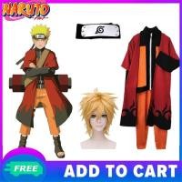 ราคา LY Anime Naruto Uzumaki Ninja Shippuden Cosplay Costume Jacket Pants Cloak Set For Men Halloween Co (40905400507)