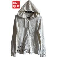 ราคา H เสื้อฮู้ดแขนยาวแบบมีซิปเต็มตัว Uniqlo Size L 241-126452 มือสอง ขายตามสภาพ (48755941274)