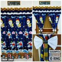 ราคา ผ้าม่านพู่ริบบิ้น uk 115*220 Doraemon luna (42305778953)
