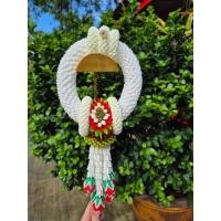 ราคา พวงมาลัยข้อพระกร สีเเดง สวย สดใส ❤️❤️พวงมาลัยประดิษฐ์ที่สารมารถเก็บไว้นานได้ .. (47650728921)