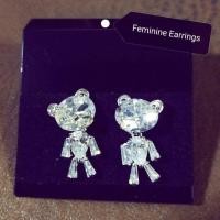 ราคา ต่างหูเพชรรูปหมีน่ารักมากค่ะ (677490042)