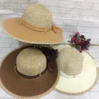 ราคา หมวกสานปีกกว้าง ผูกผ้าสวยๆ (981597329)