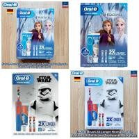ราคา Oral-B® 3+ Kids Brush 2X Longer Rechargeable Toothbrush Refills and Toothpaste ออรัลบี แปรงสีฟันไฟฟ้า สำหรับเด็กอายุ 3+ (11046938784)