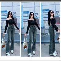 ราคา กางเกงยีนส์ขาม้าเอวสูงงานรุ่นขายดี (27668904330)