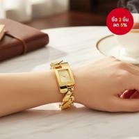 ราคา นาฬิกาข้อมือควอตซ์ผู้หญิง ดีไซน์วินเทจหรูหรา สีทอง永恒 (57051047980)
