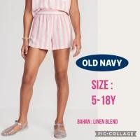 ราคา [ ไซส์ 5-18 ปี ผู้ใหญ่ใส่ได้] กางเกงขาสั้นเด็กผู้หญิง Old Navy / กางเกงลินินเด็กผู้หญิง / กางเกงขาสั้นสีชมพู (26480748989)