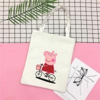 ราคา กระเป๋าผ้า สะพายไหล่ สกรีนลายน่ารักๆ ผ้าแคนวาส มีซิป กระเป๋าถือ ไปเที่ยว ไปเรียนพิเศษสวยๆ จุของได้เยอะ ขนาด 33 x 37 cm. (8700064770)