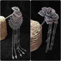 ราคา ปิ่นปักผมเงิน รมดำสไตล์ล้านนา ปิ่นปักผมชุดไทย (1960847719)