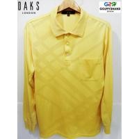 ราคา DAKS LONDON แท้ เสื้อยืดโปโลแขนยาวสีเหลือง (1561608333)