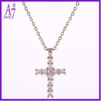 ราคา สร้อยคอกางเขนเพชรทรงกลมระดับไฮเอนด์หรูหราเบา RXW2396 (44378346976)