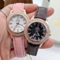 ราคา OM นาฬิกาผู้หญิง รุ่น seamaster สายนาฬิกา หนัง PU ขนาด 34 มม แถมกล่องปั้มแบรนด์ฟรี (26451922602)