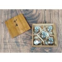 ราคา ชุดจอกดีบุกบริสุทธิ์ 5ใบ พร้อมกล่องไม้ มีตราประทับศิลปิน งานเก่าญี่ปุ่นแท้ยุคปี70 (54900297086)