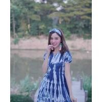 ราคา ชุดเดรสมัดย้อมผ้าสปันเนื้อนิ่ม (27458464479)