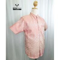 ราคา เสื้อผ้าไทย ผ้าฝ้ายหมี่คราม สีโอลด์โรสพาสเทล (8518909493)
