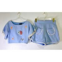 ราคา ชุดเซ็ท เสื้อ+กางเกงขาสั้น ป้าย Merry size m มือ 2 (24186818586)