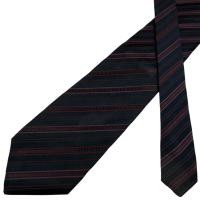ราคา เนคไท Hugo Boss Silk Black Purple Stripe Italy เนคไทแบรนด์เนม ของแท้ (54702151963)