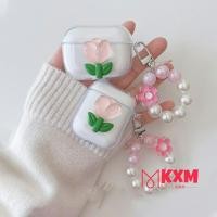 ราคา AP01T8A AirPods 4 case/ AirPods Pro 2 / Pro / Pro 3 /AirPods 3/1/2 Cute little flower Washable Portable Silicone Transparent Protective Case with exquisite flower chain for AirPods (43803434843)