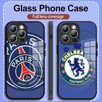 ราคา สินค้าขายดี เคสโทรศัพท์มือถือแบบแก้ว ซิลิโคน ลายทีมฟุตบอล Chelsea Saint-Germain สําหรับ Iphone 15promax 14 Plus 13 12 11Pro XS XR Mini เคสกันกระแทก 8 ชิ้น (25473010493)