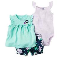 ราคา เซตบอดี้สูท 3 ชิ้น Carter's แท้ Size 3M-6M-9M ราคา 350 บาท (1282489668)