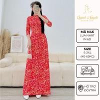 ราคา สีแดง ao dai ao dai Quynh NGUYEN ผู้หญิงแบบดั้งเดิม ao dai พร้อมคอปกสูง 6d พิมพ์ผ้าไหมญี่ปุ่น ao dai CODE N46 (29704904274)