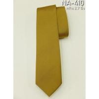 ราคา เนคไทผ้าไหมสีพื้น เนื้อเรียบ ขนาดกว้าง 2.7นิ้ว สีเหลือง รหัส NA-ST-NA-410 (41173161730)
