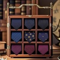 ราคา เนคไทผ้าไหม กว้าง 8 ซม. ธุรกิจของผู้ชายผ้าไหมหม่อนแสงหรูหราผ้าไหมผูกสุภาพบุรุษเสื้อผ้าตรึงสูงสามารถจับคู่กล่องของขวัญ (45805441746)